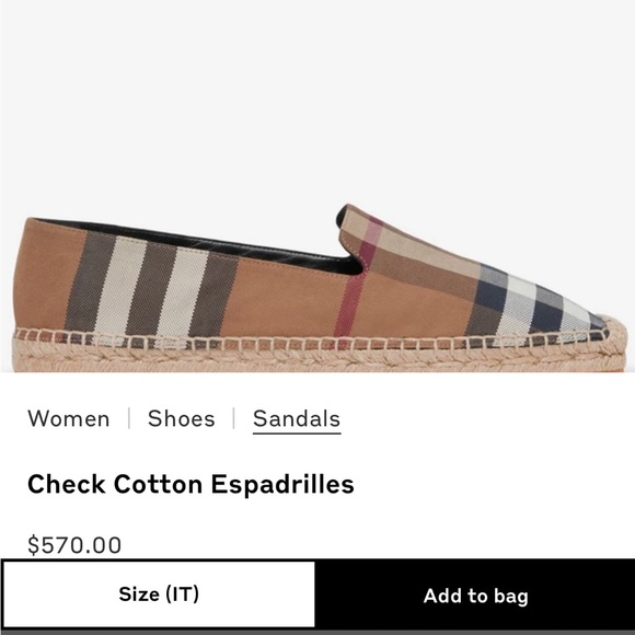 Authentic NWT Burberry espadrilles size EUR 35.5 - Picture 6 of 6